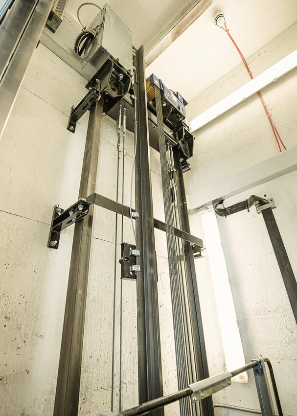 lift installation Birmingham at the royal centre for defense medicine, lift runners