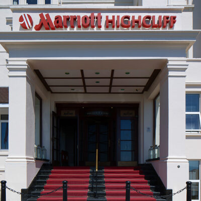 Lift Installation Bournemouth Marritt Highcliff Hotel front main entrance