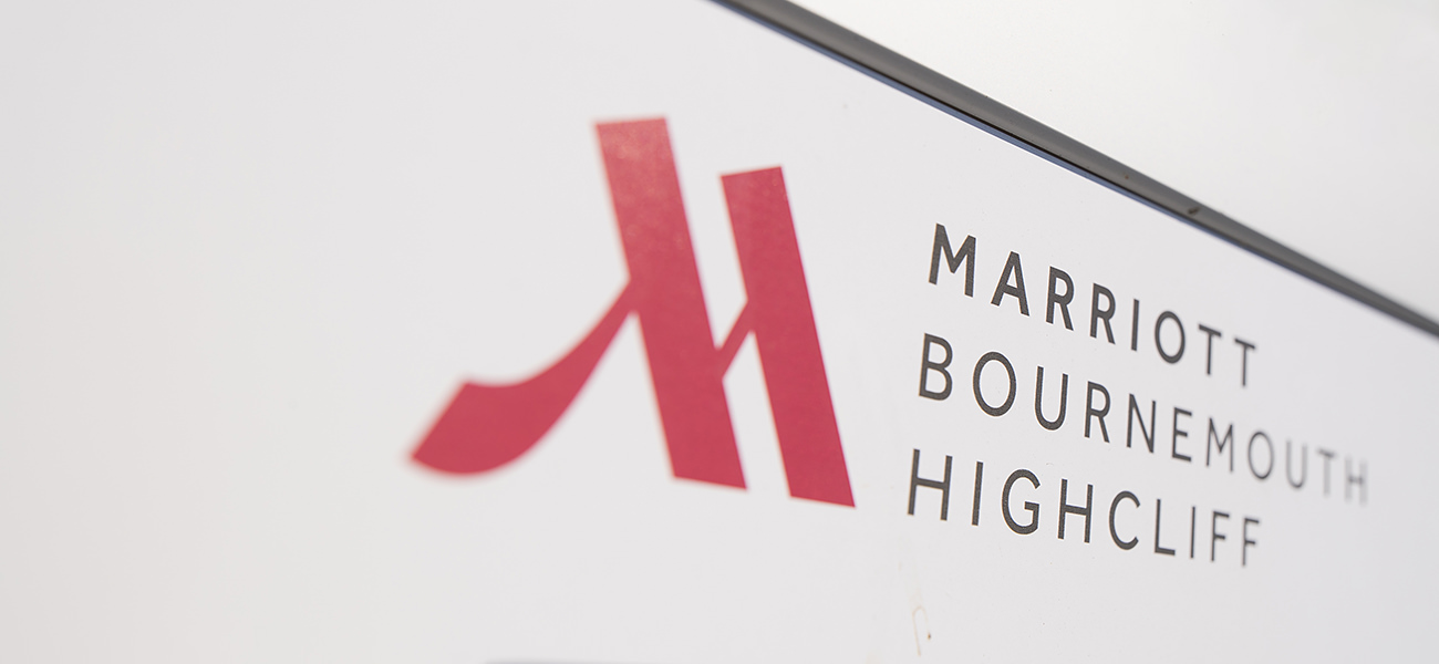 Lift Installation Bournemouth Marritt Highcliff Hotel hotel signage