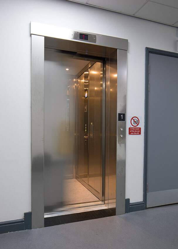 Lift Installation worcester at University of Worcester Edward Elgar Building, lift opening doors