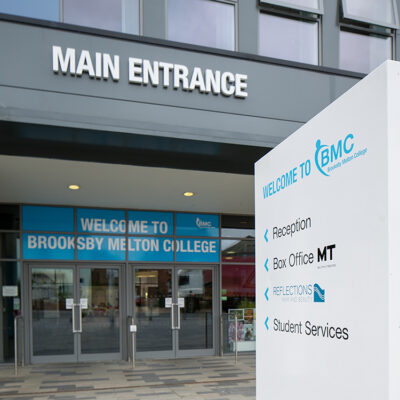 Lift Installation Melton Mowbray, leicestershire, Brooksby Melton College main entrance