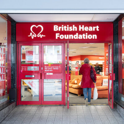 Goods Lift Installation Sheffield for the Britsih Heart Foundation, store entrance