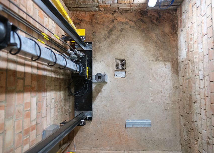 Lift Installation for Anchor Housing at Sundell Court Stockton-on-Tees, lift pit