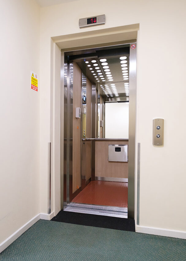 Lift Installation for Anchor Housing at Ranulph court salford, greater manchester lift interior