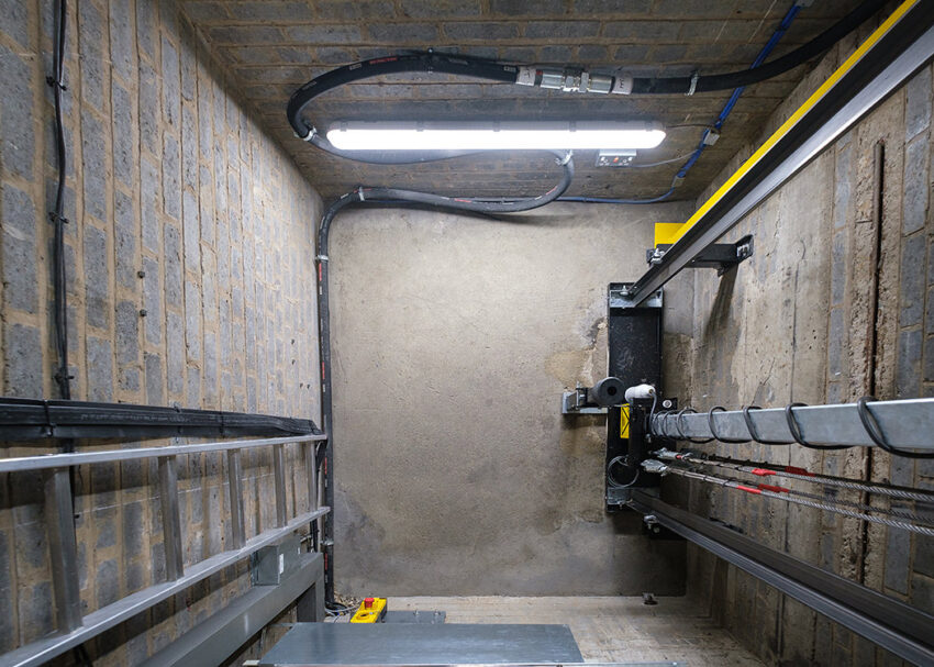 Lift Installation for Anchor Housing at Ranulph court salford, greater manchester lift pit