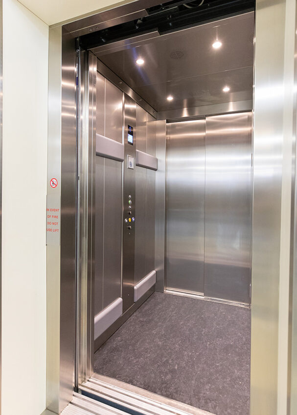 Lift Installation in Scarborough at Boyes department store, lift etntrance