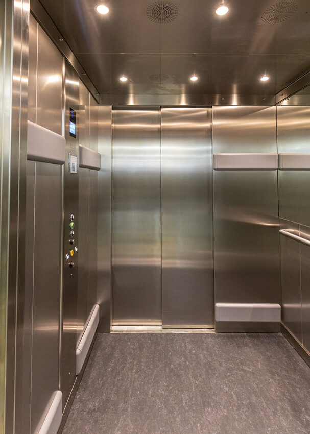 Lift Installation in Scarborough at Boyes department store, lift interior