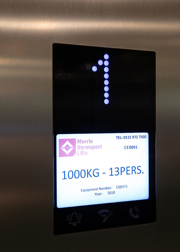 Lift Installation in Scarborough at Boyes department store, lift floor indicator