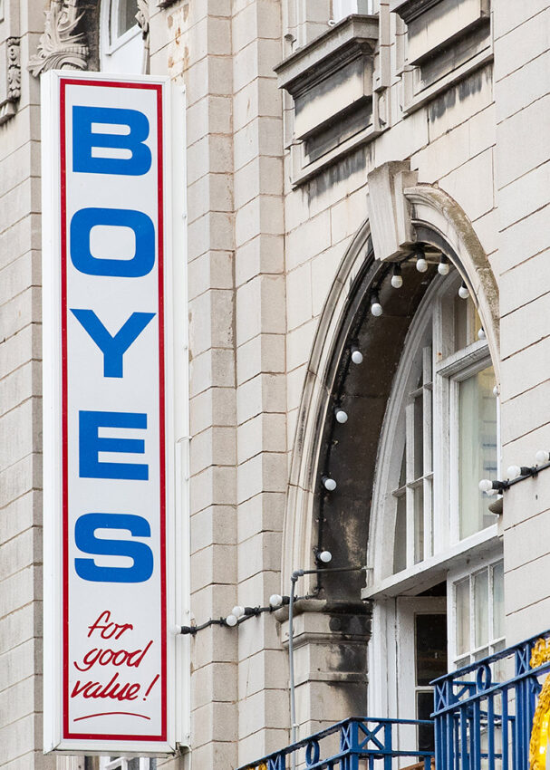 Lift Installation in Scarborough at Boyes department store, shopfront