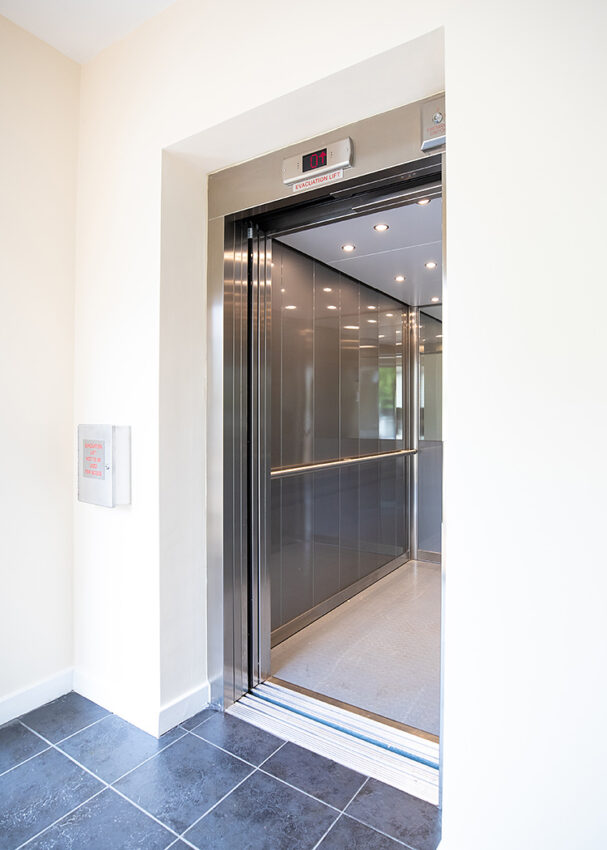 Lift Installation at Blackfriars Cambridge, lift interior