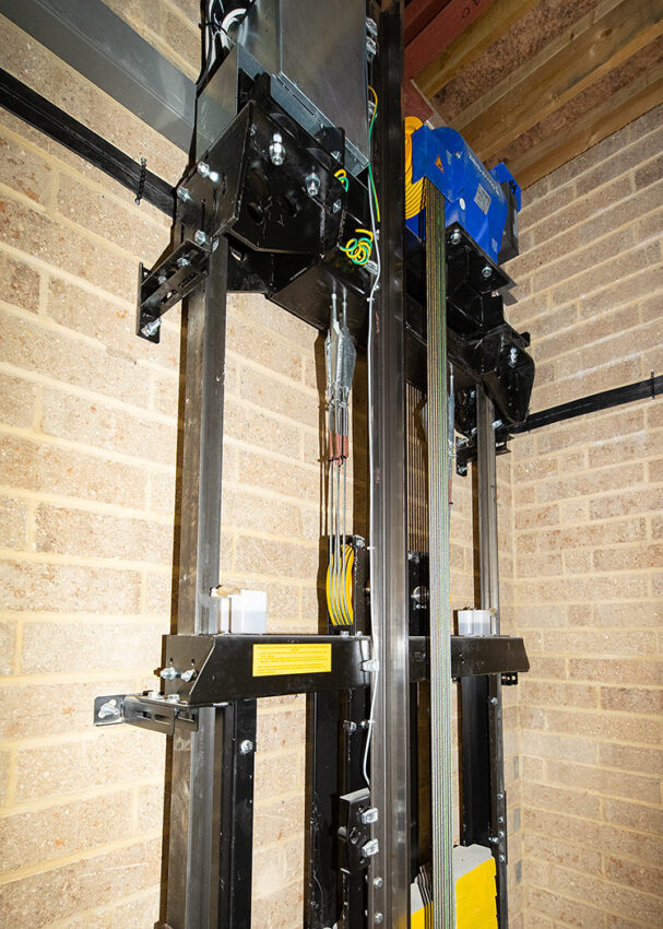 Lift Installation at Blackfriars Cambridge, lift motoroom