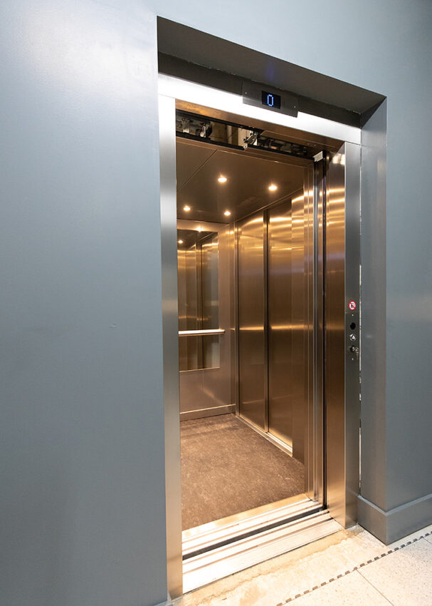 Lift Installation derbyshire for Boyes Department store matlock, lift interior