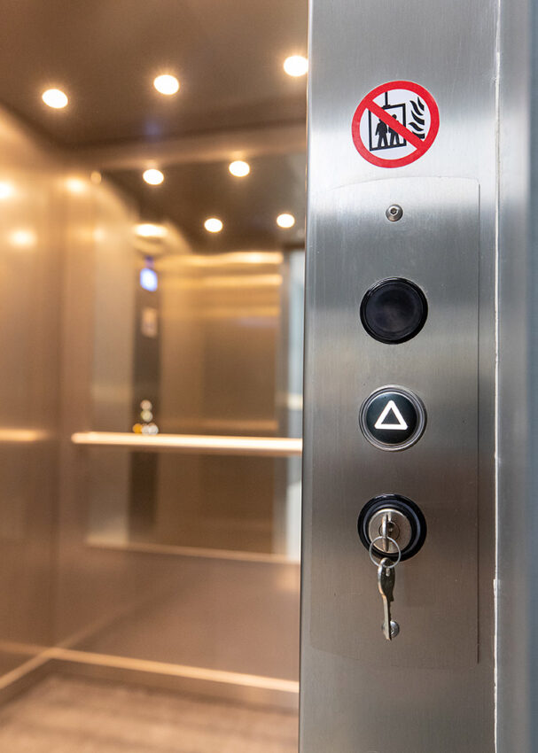 Lift Installation derbyshire for Boyes Department store matlock, lift door control