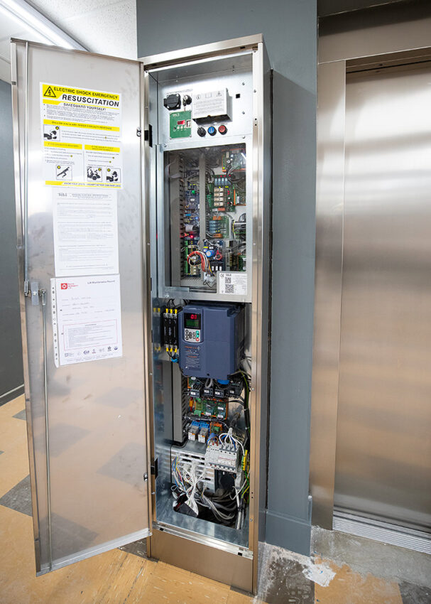 Lift Installation derbyshire for Boyes Department store matlock, lift control panel
