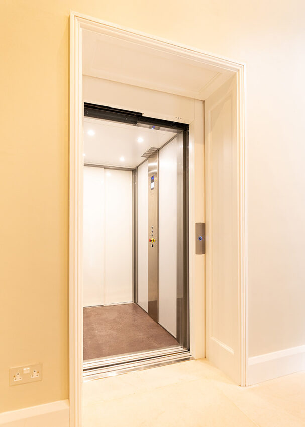 Home Lift Installation at Car Colston Hall Stud, bespoke lift interior