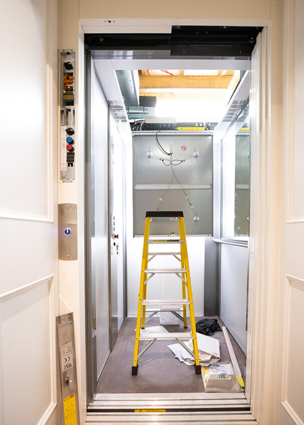 Home Lift Installation at Car Colston Hall Stud, lift hatch