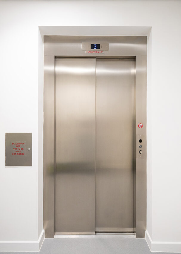 Lift Installation Loughborough University at Rolls Royce University Technology Centre (UTC), lift entrance