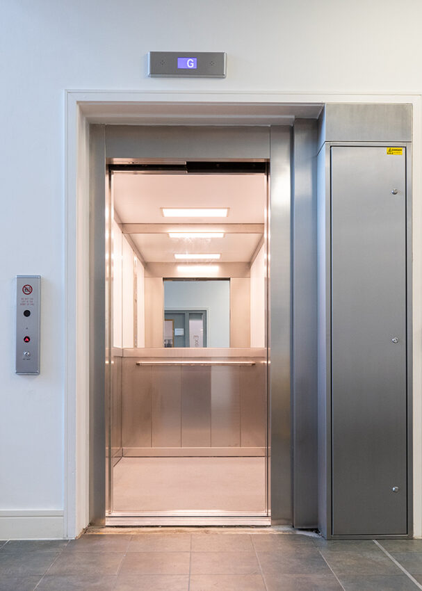 Lift Replacement at the University of Derby, lift interior