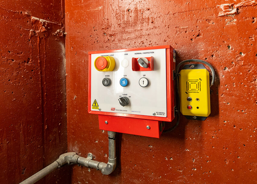 Lift Replacement at the University of Derby , lift pit controller