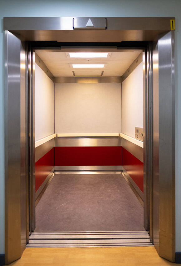 lift modernisation at derby royal hospital by MV Lifts