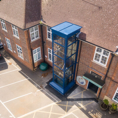 Scenic Glass Lift Installation at bedelsford special school in Kingston On Thames, Surrey