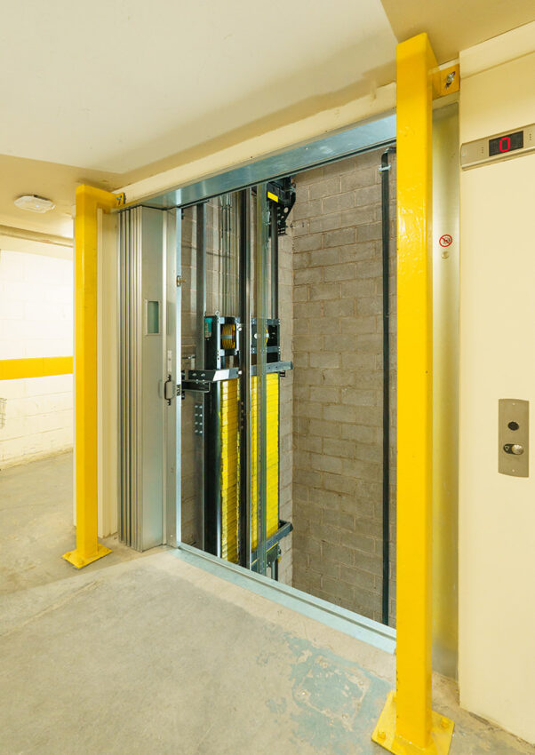 goods lift installation at merry hill shopping centre by MV Lifts