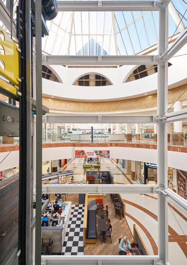 Scenic glass lift installation