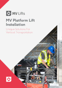 MV Lifts platform lift installations brochure 2024 featuring unique vertical transportation solutions